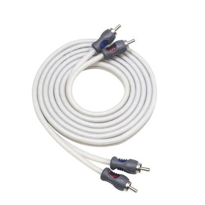 RECOIL RMI26 2-Channel 6ft RCA Audio Interconnects Cable Triple-Shielded | Tinned Oxygen Free Copper for High-End Car Marine Motorcycle UTV ATV with Noise Rejection