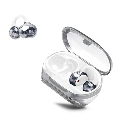 JBL Soundgear Clips Open Ear Headphones for Situational Awareness - White | Up to 32 Hours Total Playtime With Speed Charge, Sweat Resistant, Noise-Reducing Mics, App Control For Custom Audio - color: White
