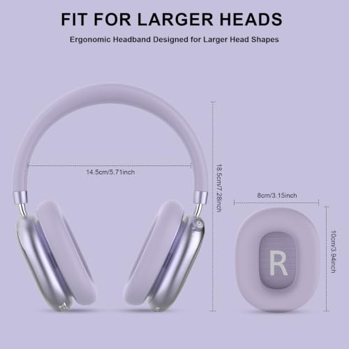 Hybrid Active Noise Cancelling Headphones Over Ear 120H Playtime - color: Purple