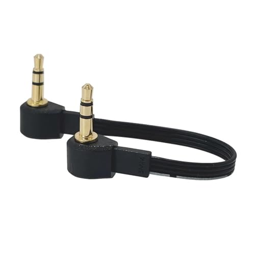 Short 5cm 20cm 3.5mm Plug to Plug 90° Right Angle Aux Audio Cable 3.5mm Jiack Cable 30cm 50cm(10CM,4J) - color: 4J, size: 10CM