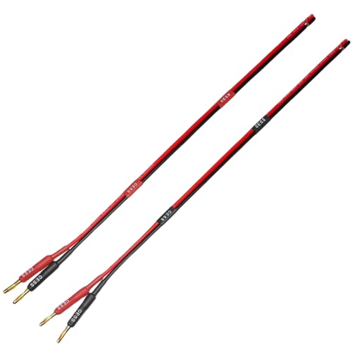 CNCESS Banana Plug to Bare Wire Open End Cable, 14AWG, 2-Pack (1 Foot) - size: 1 Foot
