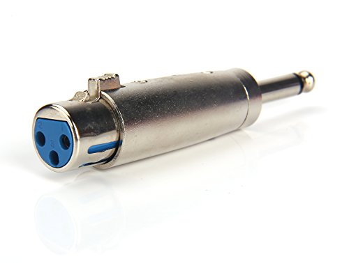 Professional 6.35mm 1/4 Inch Mono Male Plug to 3 Pin XLR Female Jack Stereo Audio Microphone Adapter Converter Connector - color: SET 1