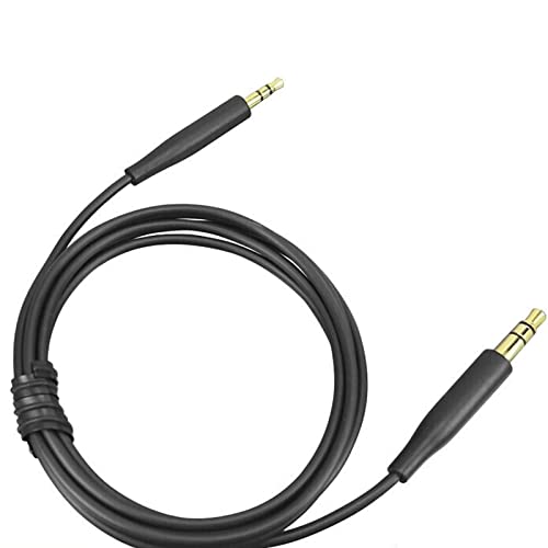 Replacement Aux Cable Cord Wire, 3.5mm to 2.5mm for Bose NC700, QuietComfort QC45, QC35II, QC35, QC25 Headphones (Black, 4.9FT) - color: Black