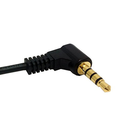 chenyang Headphone/Audio Extension Cable,4 Pole 3.5mm Male to 3.5mm Female Audio Stereo Headphone 90 Degree Angled Extension Cable 10cm - color: 4 Pole Audio/Microphone