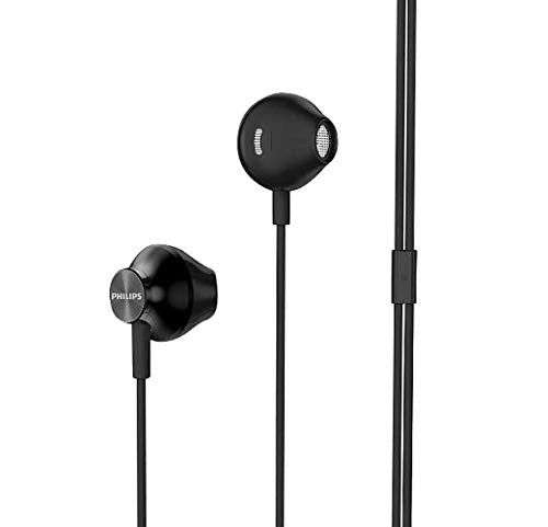Philips Wired Earbuds, in Ear Headphones with 3.5mm Jack, Powerful Bass, Lightweight Wired Earphones, Ear Buds with Ergonomic Design - color: black / black