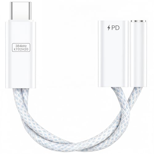 VUM 3-in-1 USB-C to 3.5mm Headphone Jack with PD 60W Charging Audio Adapter