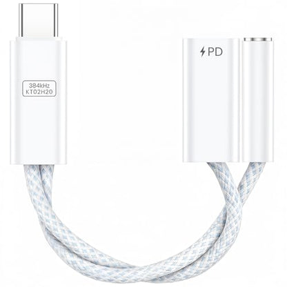 VUM 3-in-1 USB-C to 3.5mm Headphone Jack with PD 60W Charging Audio Adapter