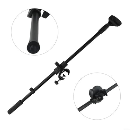 Adjustable Microphone Stand Boom Arm Mount With Holder Extension Bracket 360 Degree Rotating Desktop Mic Stand Clip For Studio Broadcasting Recording Live Streaming 55CM Length(Mic Clip A) - size: Mic Clip A