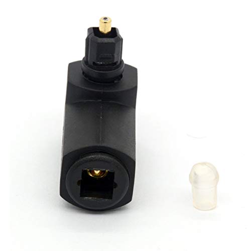 CablesOnline 2-Pack Right Angle (90 Degree) Toslink Digital Optical Audio Adapter (AD-T03-2)