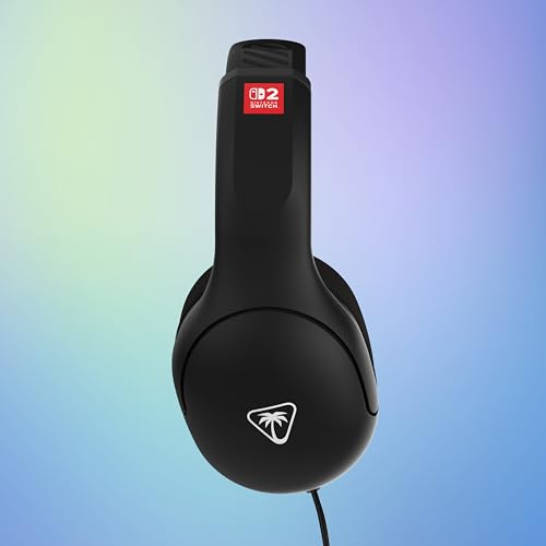 Turtle Beach Airlite Fit Wired Gaming Headset for Nintendo Switch 2, Lite | Also works with Nintendo Switch OLED, Flip-to-Mute Mic, Comfortable Ear Cushions, 40mm Speakers, Lightweight, Black & White - color: Black and White