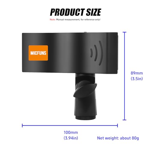2 Pcs Upgraded Microphone Clip, Adjustable Mic Holder for Microphones with Outer Diameter Between 32mm and 60mm (2)