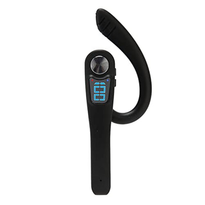 Bluetooth Earpiece, Single Ear Earphone, Hands Headset with LED Display, Voice Control for Driving Business