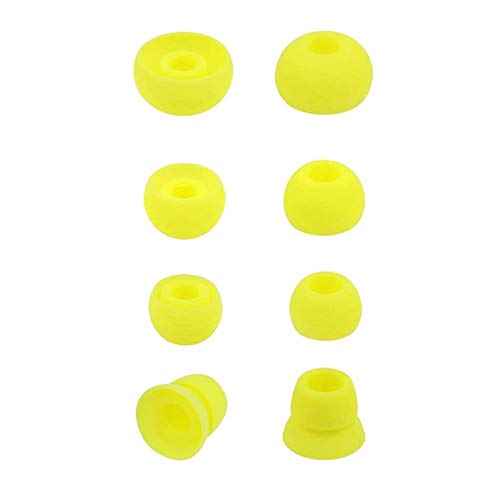Replacement Silicone Earbuds Ear Tips Eargels Buds Set Compatible with Beats Powerbeats 3 Powerbeats 2 Wireless in-Ear Earphones (4 Pairs/Yellow) - color: Yellow
