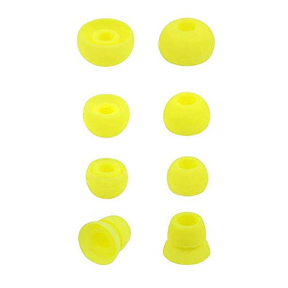 Replacement Silicone Earbuds Ear Tips Eargels Buds Set Compatible with Beats Powerbeats 3 Powerbeats 2 Wireless in-Ear Earphones (4 Pairs/Yellow) - color: Yellow