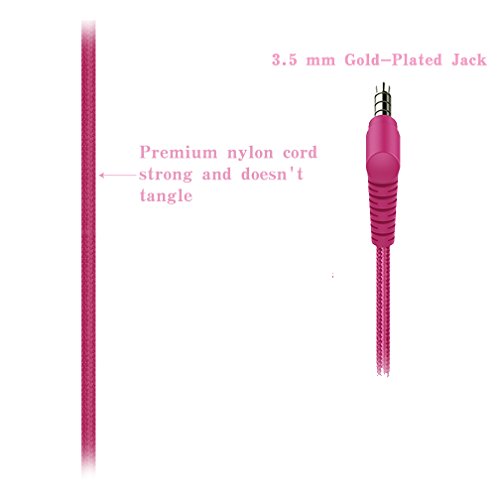 ELECDER i37 Kids Headphones for School Children Girls Boys Teens, Rose/Pink | Foldable Adjustable Lightweight, 3.5mm Audio Jack On Ear Headphones for Smartphones Chromebook Computer PC Tablets Travel - color: Pink