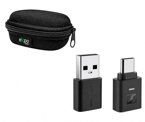Sennheiser BTD 700 Bluetooth Dongle with aptX Lossless, Auracast, Ultra-Low Latency Audio, Plug-and-Play USB-A/USB-C Connectivity, and Expo Gear Weather-Resistant Hard-Shell Case