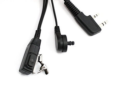 KENMAX® 2 Pin Air Covert Acoustic Earpiece Headset for Two Way Radio Kenwood PUXING Baofeng UV-3R Plus UV-5R UV-5RA 888S - color: Pack of 4