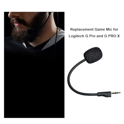 Replacement Game Mic for Logitech G Pro X & G Pro Gaming Headset Detachable Microphone Boom Gaming Headsets 3.5mm Jack Noise Canceling Mic Only