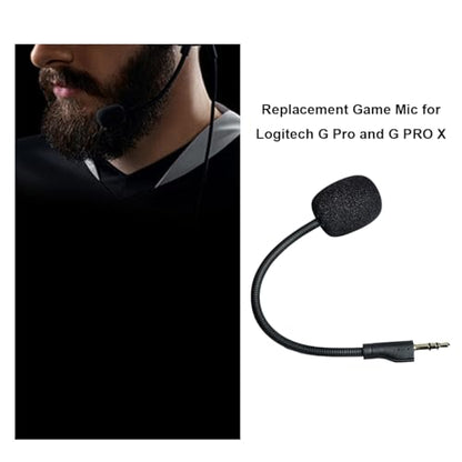 Replacement Game Mic for Logitech G Pro X & G Pro Gaming Headset Detachable Microphone Boom Gaming Headsets 3.5mm Jack Noise Canceling Mic Only