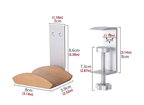 Headphone Stand Headset Stand Wooden Headphone Holder Headphone Hanger Headphone Display Stand Game Table Accessories Headphone Stand for Desk (Color : Black)