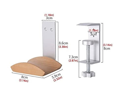 Headphone Stand Headset Stand Wooden Headphone Holder Headphone Hanger Headphone Display Stand Game Table Accessories Headphone Stand for Desk (Color : Black)