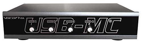 VOCOPRO USBMC 4 Microphone Analog to Digital USB Audio Interface Black
