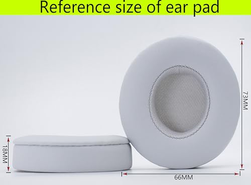 Replacement Ear Pads Compatible with Beats Solo3.0 Wireless Matte Silver - color: Matte Silver