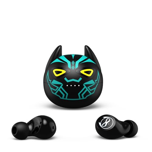 Kids Wireless Earbuds for Small Ears, Touch Control Headset Stereo Sound in-Ear Wireless Headphones, Bluetooth 5.0 Noise Reduction Earphones with Black Blue Cartoon Blinking EyesJE-08B_B87 - color: JE-08B_B87
