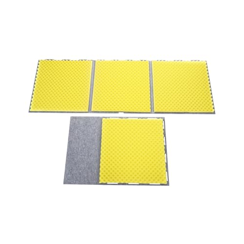 Desktop Soundproof Cover, 80x80cm Portable Vocal Isolation Booth with Acoustic Foam, Microphone Isolation Booth Cube, Noise Reducing Shield for Microphone, Streaming, and Office Privacy (Yellow.) - color: Yellow.