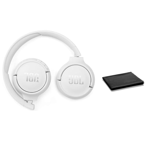 JBL Tune 510BT Wireless On-Ear Headphones with Pure Bass Sound, 40 Hours Battery, Fast Charging, Built-in Microphone, Bluetooth Connectivity, Lightweight Foldable Design, Includes Cloth