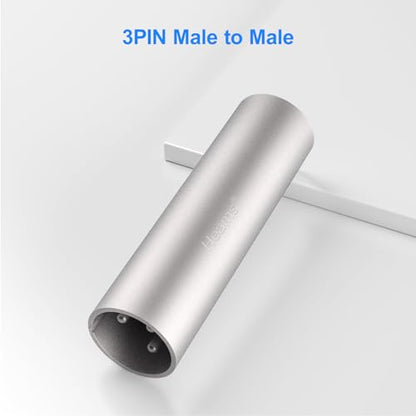 Professional 4 Pack (2 Pair) XLR Adapter, Noise Free, Long-Lasting | 3 Pin XLR Female to Female & Male to Male Connector, XLR Gender Changers, Fit for Microphone, Audio Mixer, Speaker, Silver - size: 2 Pair
