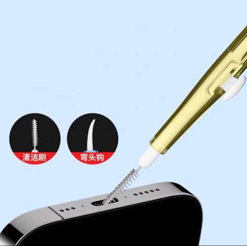 Cell Phone Cleaning Kit, Anti-Clogging Mini Cleaning Dust Remover Tools for iPhone 17 Pro Max Speaker and Receiver, Multifunctional Mini Brushes Cleaner for Headphones Tablet Computer Camera
