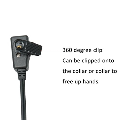 Acoustic Tube Earpiece Compatible with ICOM IC-V8 IC-F4011 | Clear acoustic tube, dual mushroom earplugs, in-line PTT mic, PU cable; Compatible with ICOM IC-F3011 IC-F3021 IC-V82 2-Pin
