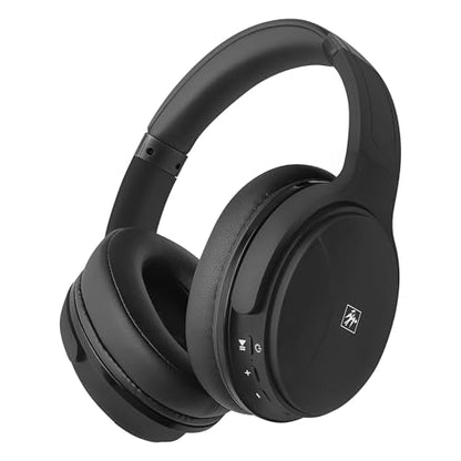 Fisher Pro Active Noise Cancelling Headphones,Over-Ear Headphones Wireless | Bluetooth 5.3, Microphone, Lightweight Comfortable Headset for Home, Travel, Rechargeable Workout Headphones, Deep Base - color: Black