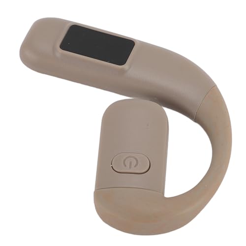 GOWENIC Bluetooth 5.5 Headset, Wireless Single Ear Earpiece with Noise Cancelling, Rotatable Microphone, Battery Display for Outdoor Sports Calls (Gray) - color: Gray