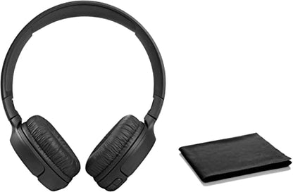 JBL Tune 510BT: Wireless Bluetooth On-Ear Headphones with Purebass Sound - with Cleaning Cloth - Black - color: Black