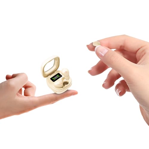 Yihou Small Invisible Mini Earbuds Ear Buds Hidden Discreet Sleep Flat Headphones Secret Low Profile Smallest Micro Sleeping Comfortable Tiny Earbuds Wireless Bluetooth for Work, Small Ear Canals - color: Skin