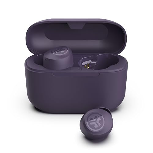 JLab Go Air Pop+ True Wireless Bluetooth Earbuds in Violet Plus Cloud Foam Mnemonic Earbud Tips