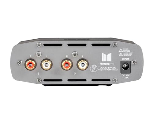 Monolith 133304 Liquid Spark Headphone Amplifier - by Alex Cavalli with RCA Input, Single 1/4 Output 1.3Watt@50R, 108Db