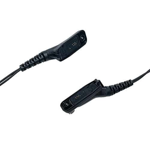 2-Wire Surveillance Headset Compatible with Motorola APX8000 2PCS | 2-pack clear acoustic tube surveillance headsets with PTT mic compatible with Motorola APX6000 XPR7550 XPR6550 radios