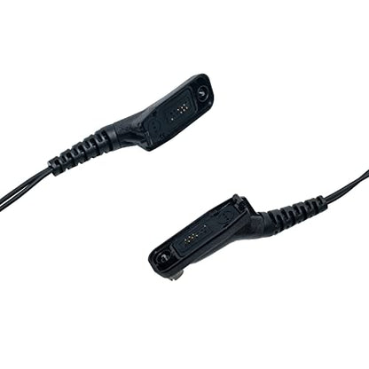 2-Wire Surveillance Headset Compatible with Motorola APX8000 2PCS | 2-pack clear acoustic tube surveillance headsets with PTT mic compatible with Motorola APX6000 XPR7550 XPR6550 radios
