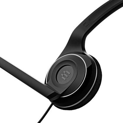 EPOS PC 7 USB Wired Headset – Lightweight Noise-Cancelling Boom Mic, Wideband Audio, Plug-and-Play USB-A, Crystal-Clear Calls for Skype, Zoom & Teams – Compatible with Windows, macOS, Chromeboo, Black - size: 1 Count (Pack of 1)