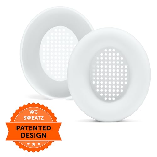 WC SweatZ Studio Pro - Patented Silicone Earpad Covers for Beats Studio Pro | Made by Wicked Cushions | Sweatproof & Easily Washable | White - color: White