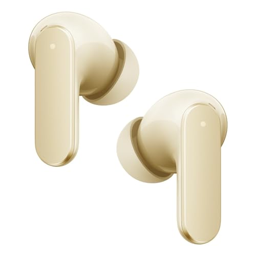 realme Buds Air 8 in-Ear Wireless Earbuds, 55dB ANC, 58Hrs Playtime, Hi-Res LHDC, 360° Spatial Audio, 45ms Low Latency, IP55, BT v5.4 (Gold) - color: Gold