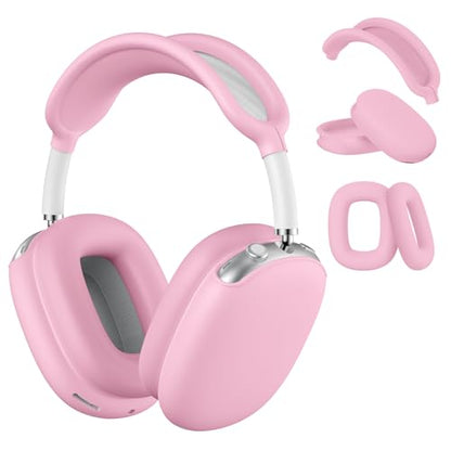 Maxjoy for AirPods Max Case, Soft Silicone Ear Cups Cover/Ear Pad Case Cover/Headband for AirPods Max Headphones, Anti-Scratch Accessories Protective, Pink1 - color: Deep Pink