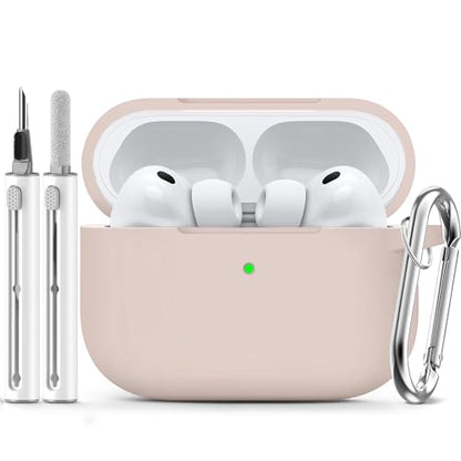 Ljusmicker for AirPods Pro 3 Case 2025 with Cleaner Kit,Milk Tea | Soft Silicone Protective Cover for Apple AirPod Pro 3rd Generation Case with Keychain for Women Men,Shockproof - color: B-Milk Tea