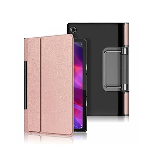 Case for Lenovo Yoga Smart Tab 11 inch YT-J706F/N Tablet 2021 PU Leather Lightweight Shell Shockproof Protective Cover - color: Rose Gold