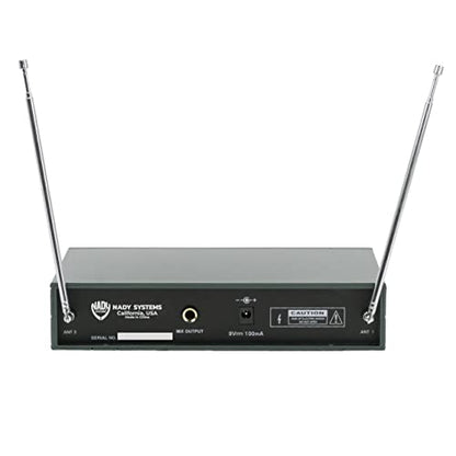 Nady DKW-Duo-HT Channel (B/D) VHF Dual Wireless Handheld Microphone System – Includes 2 Microphones, AC Adapter and Audio Cable