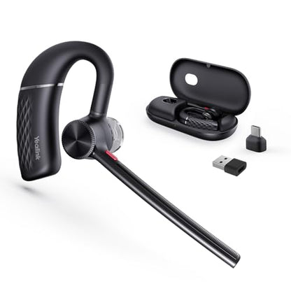 Yealink BH71 Pro Bluetooth Headset with USB-C/A Dongle, Teams Certified, Wireless Earpiece for Cell Phone,PC,Laptop,Noise Cancelling Microphone, Adjustable Ear Hook - style: BH71 Pro USB-C to A