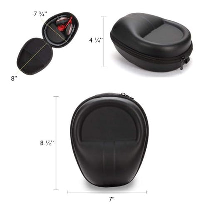 Hard Shell Case for Over The Ear Headphones Compatible for Beats, Sony, Bose, JBL, Samsung, Full Protection - Charcoal